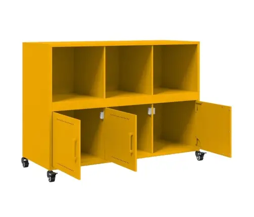 Šoninė Spintelė, Garstyčių Geltona, 100,5X39X72cm Plienas