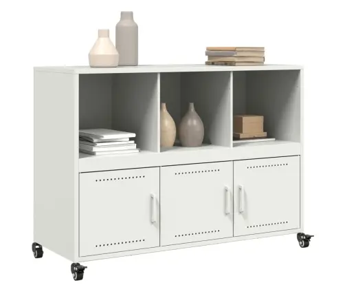 Kumode, Balta, 100,5X39X72 Cm, Tērauds Vidaxl