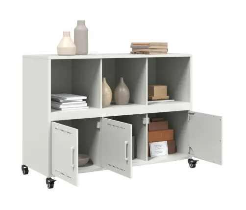 Kumode, Balta, 100,5X39X72 Cm, Tērauds Vidaxl