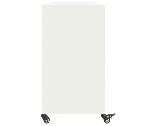 Kumode, Balta, 100,5X39X72 Cm, Tērauds Vidaxl