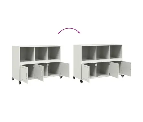 Kumode, Balta, 100,5X39X72 Cm, Tērauds Vidaxl