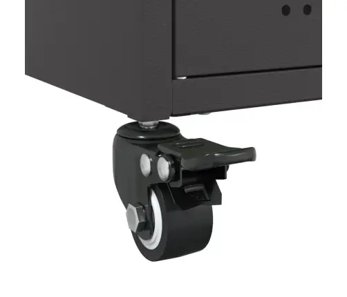 Šoninė Spintelė, Juoda, 100,5X39X72cm Šaltai Valcuotas Plienas