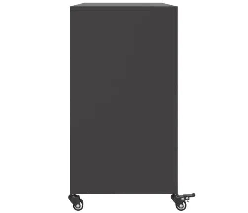 Šoninė Spintelė, Juoda, 100,5X39X72cm Šaltai Valcuotas Plienas