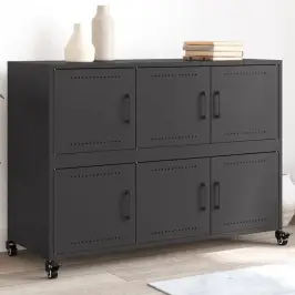 Kumode, Melna, 100,5X39X72 Cm, Tērauds Vidaxl