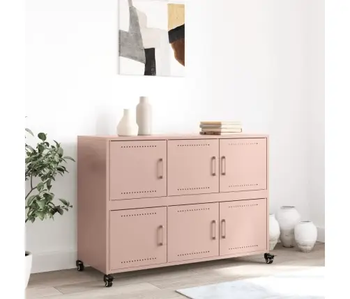 Kumode, Rozā, 100,5X39X72 Cm, Tērauds Vidaxl Kumode, Rozā, 100,5X39X72 Cm, Tērauds Vidaxl