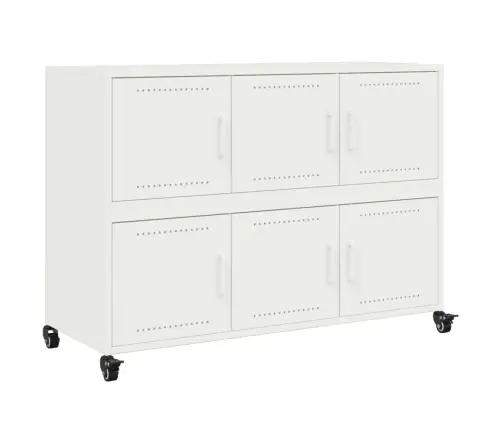 Kumode, Balta, 100,5X39X72 Cm, Tērauds Vidaxl