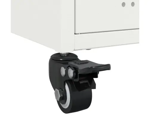 Kumode, Balta, 100,5X39X72 Cm, Tērauds Vidaxl