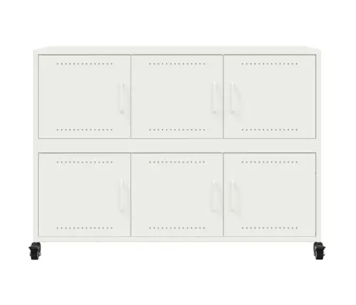 Kumode, Balta, 100,5X39X72 Cm, Tērauds Vidaxl