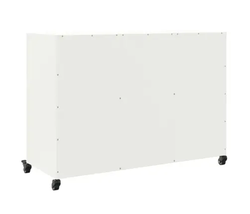 Kumode, Balta, 100,5X39X72 Cm, Tērauds Vidaxl