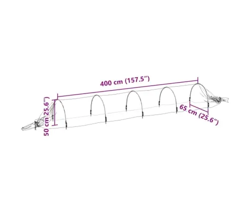Tinklelio Tunelis, 1,5X5M, Stiklo Pluoštas Ir Pp