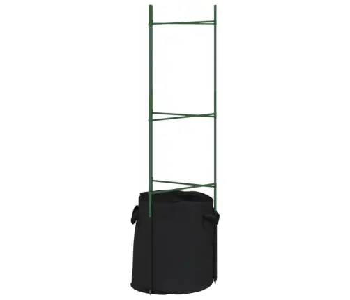 Pomidorų Narvas Su Augalų Maišeliu, 2Vnt., 116cm Plienas Ir Pp Pomidorų Narvas Su Augalų Maišeliu, 2Vnt., 116cm Plienas Ir Pp
