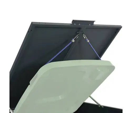 Ratastel Prügikasti Hoiuruum Ühele Prügikastile, Antratsiithall, 69 X 79 X 117 cm Teras