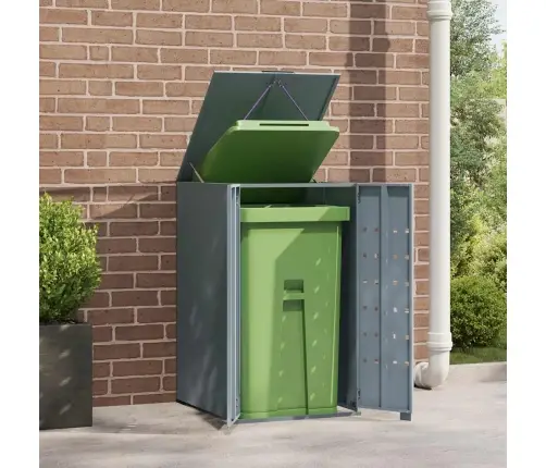 Stoginė Vienam Konteineriui, Pilka, 69X79X117cm Plienas