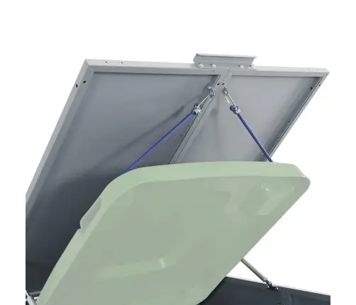 Stoginė Vienam Konteineriui, Pilka, 69X79X117cm Plienas