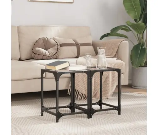 Kafijas Galdiņi, 2 Gab., 30X30X40Cm, Caurspīdīgs, Rūdīts Stikls Vidaxl