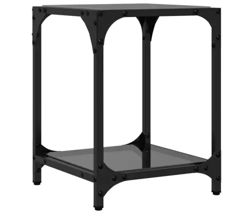 Kafijas Galdiņi Ar Melnu Stikla Virsmu, 2 Gab., 30X30X40 Cm Vidaxl