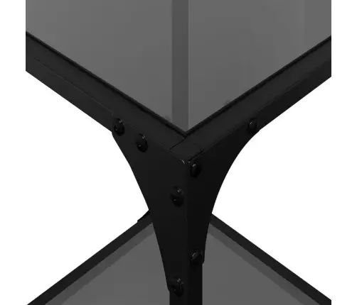 Kafijas Galdiņi Ar Melnu Stikla Virsmu, 2 Gab., 30X30X40 Cm Vidaxl