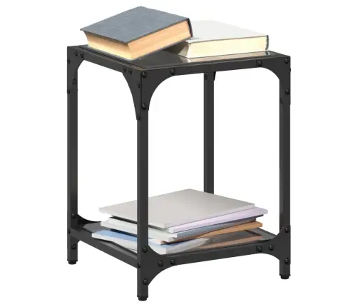 Kafijas Galdiņi Ar Melnu Stikla Virsmu, 2 Gab., 30X30X40 Cm Vidaxl