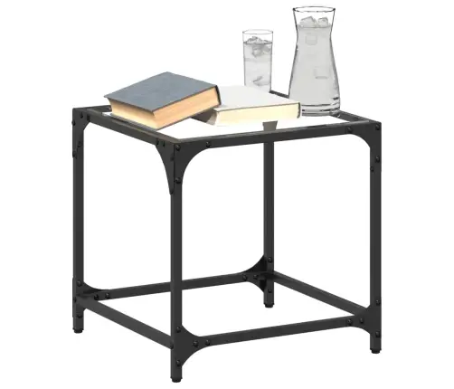 Kohvilaud, Läbipaistev Klaasplaat, 40 X 40 X 40 cm Teras