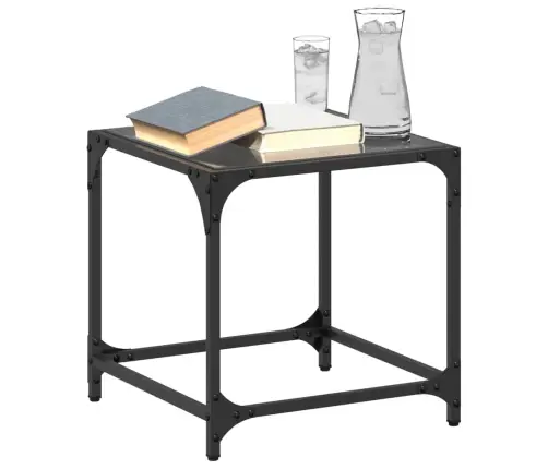 Kohvilaud, Must Klaasplaat, 40X40X40 cm Teras