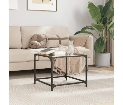 Kohvilaud, Must Klaasplaat, 50X50X40 cm Teras Kohvilaud, Must Klaasplaat, 50X50X40 cm Teras