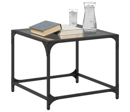 Kohvilauad 2 Tk, Must Klaasplaat, 50X50X40 cm Teras