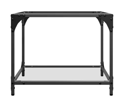 Kohvilaud, Läbipaistev Klaasplaat, 50X50X40 cm Teras