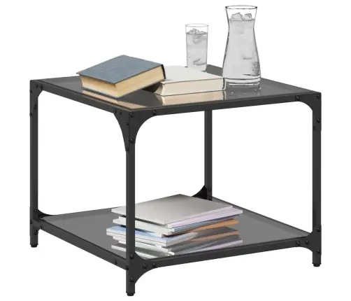 Kohvilaud, Must Klaasplaat, 50X50X40 cm Teras