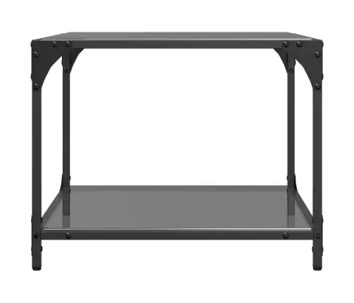 Kohvilaud, Must Klaasplaat, 50X50X40 cm Teras