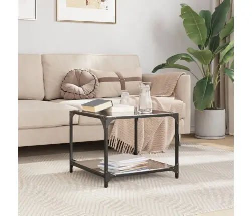 Kohvilaud, Must Klaasplaat, 50X50X40 cm Teras