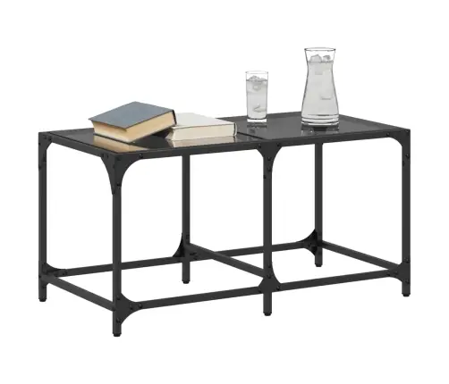 Kafijas Galdiņš Ar Melnu Stikla Virsmu, 78,5X40X40 Cm, Tērauds Vidaxl Kafijas Galdiņš Ar Melnu Stikla Virsmu, 78,5X40X40 Cm, Tērauds Vidaxl