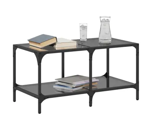 Kohvilaud, Must Klaasplaat, 78,5X40X40 cm Teras Kohvilaud, Must Klaasplaat, 78,5X40X40 cm Teras
