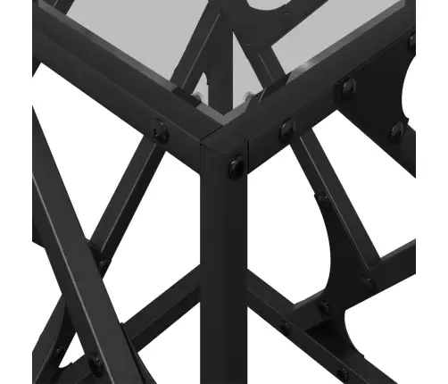 Kohvilaud, Must Klaasplaat, 30 X 30 X 41 cm Teras