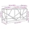 Kohvilaud, Läbipaistev Klaasplaat, 98,5 X 50 X 41 cm Teras