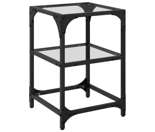 Kavos Staliukas Su Skaidriu Stalviršiu, 30X30X45cm Plienas