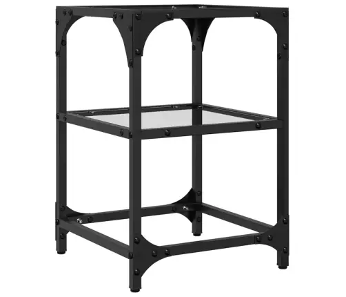 Kavos Staliukas Su Skaidriu Stalviršiu, 30X30X45cm Plienas