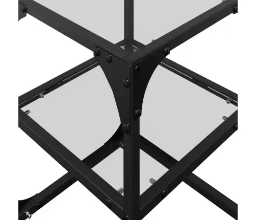 Kavos Staliukas Su Skaidriu Stalviršiu, 30X30X45cm Plienas