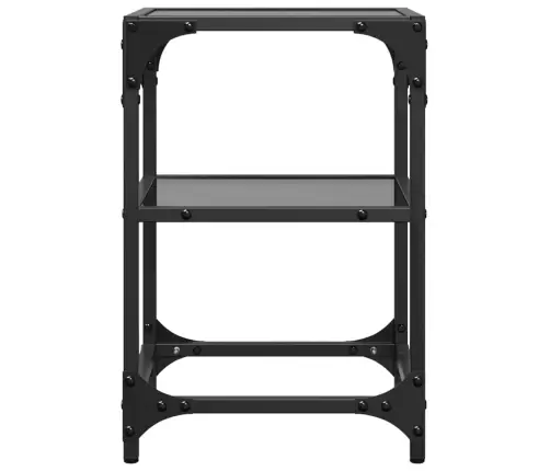 Kafijas Galdiņi Ar Melnu Stikla Virsmu, 2 Gab., 30X30X45 Cm Vidaxl