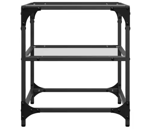 Kavos Staliukas Su Skaidriu Stalviršiu, 40X40X45cm Plienas