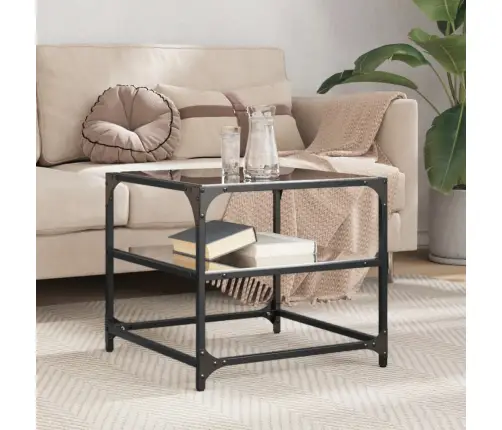 Kohvilaud, Must Klaasplaat, 50X50X45 cm Teras