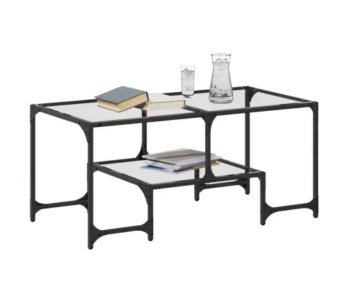 Kavos Staliukas Su Skaidriu Stalviršiu, 98,5X50X45cm Plienas