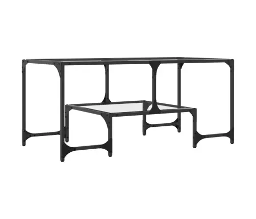 Kavos Staliukas Su Skaidriu Stalviršiu, 98,5X50X45cm Plienas