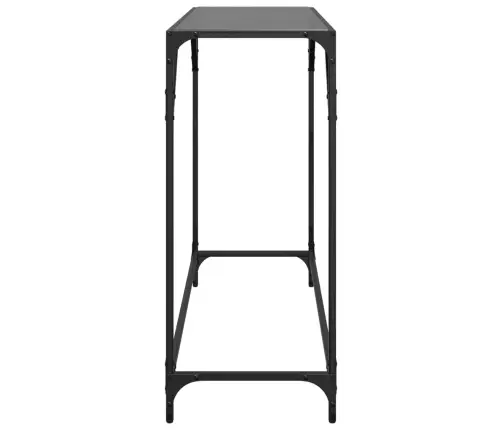 Konsoles Galds Ar Melnu Stikla Virsmu, 98X35X81 Cm, Tērauds Vidaxl