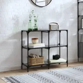 Kohvilaud, Must Klaasplaat, 98X30X81 cm Teras