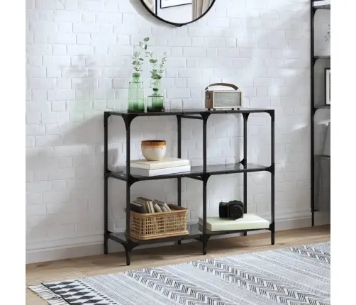 Kohvilaud, Must Klaasplaat, 98X30X81 cm Teras