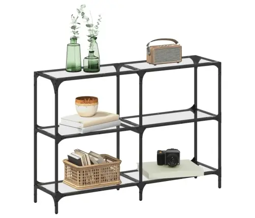 Konsoles Galdiņš, 118,5X30X81 Cm, Caurspīdīgs, Rūdīts Stikls Vidaxl