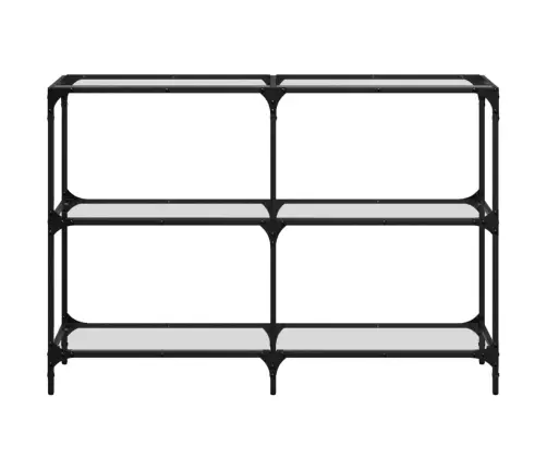 Konsoles Galdiņš, 118,5X30X81 Cm, Caurspīdīgs, Rūdīts Stikls Vidaxl