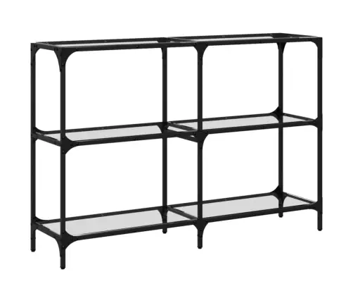 Konsoles Galdiņš, 118,5X30X81 Cm, Caurspīdīgs, Rūdīts Stikls Vidaxl