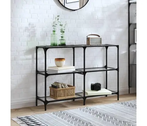 Konsoles Galdiņš, 118,5X30X81 Cm, Caurspīdīgs, Rūdīts Stikls Vidaxl