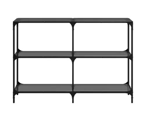 Konsoles Galds Ar Melnu Stikla Virsmu, 118,5X30X81 Cm, Tērauds Vidaxl